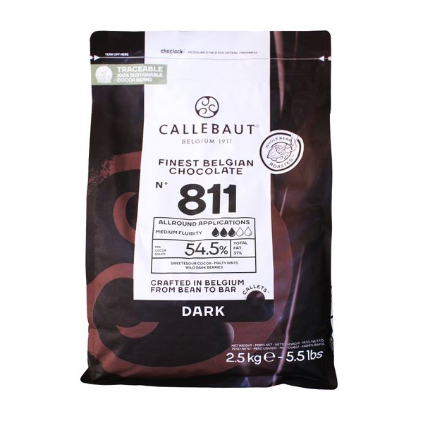 Шоколад черный Callebaut 54,5%, 2,5кг 811-E4-U71 фото