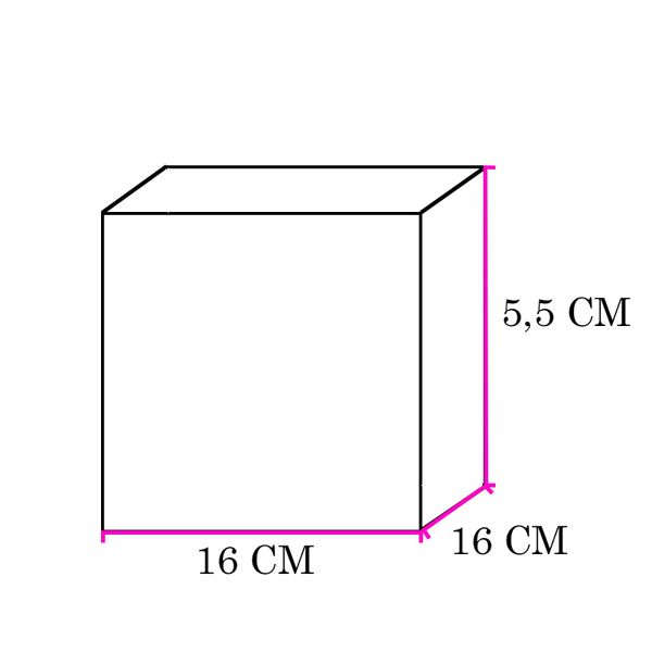 Коробка для моти 16x16x5,5см (5шт) 827 фото