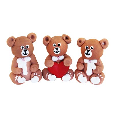 Набор сахарных фигурок Три медведя коричневые 03581 фото