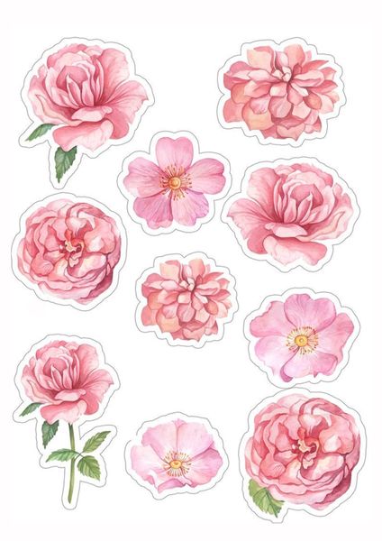 Вафельная картинка Розовые весенние цветы 20x30см 027027/pr338 фото