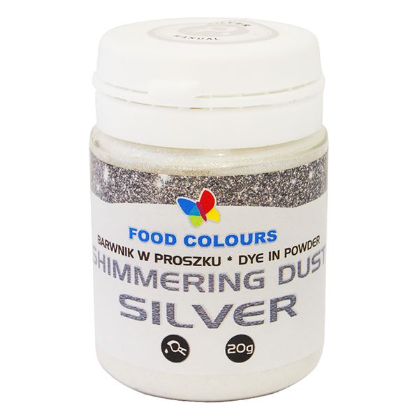Пищевой краситель-глиттер Food Colours Silver, 20гр WS-P-150 фото