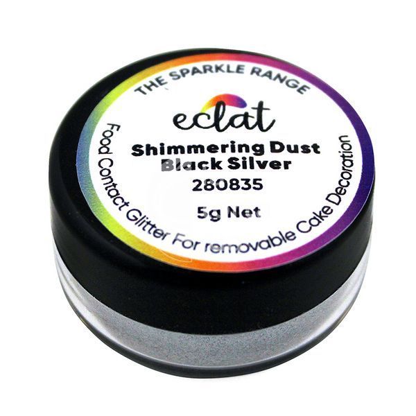 Глиттер Eclat Shimmering Dust Black Silver 280835 фото