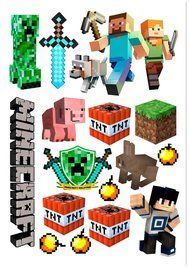 Вафельна картинка Minecraft №3 20x30см 027027/pr393 фото