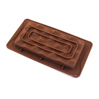 Силиконовая форма для шоколада и карамели Плитка плетенка 3614 фото