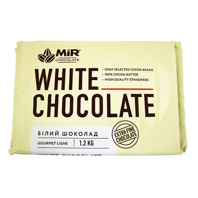 Шоколад білий MIR Chocolate, 1,2кг 375149 фото