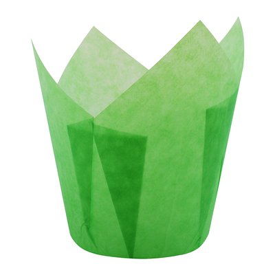 Бумажная форма для кексов Тюльпан - Зеленые, 150шт ТЛ-1::green фото