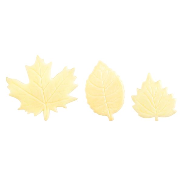 Шоколадный декор Листья (белые), 12шт 33993 фото