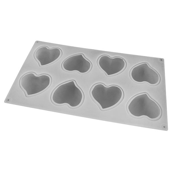 Силіконова форма для євро-десертів 3D Серця 2965 фото