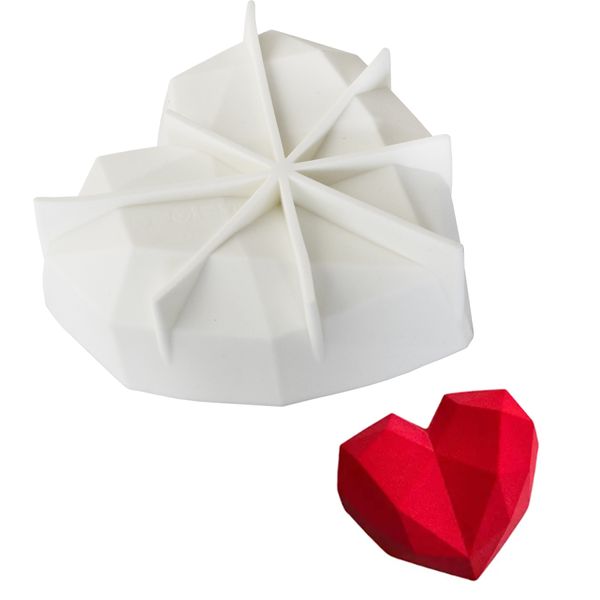 Силиконовая форма для евро-десертов Сердце-Оригами 693/2736 фото