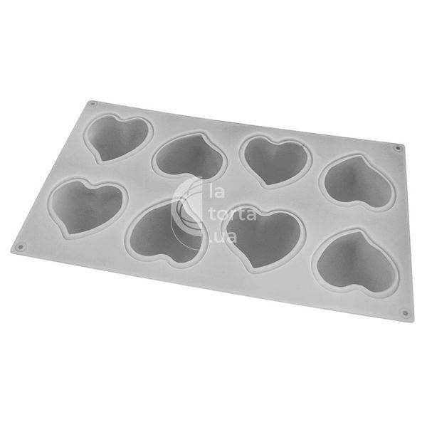 Силиконовая форма для евро-десертов 3D Сердца 2965 фото