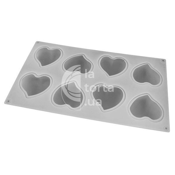 Силіконова форма для євро-десертів 3D Серця 2965 фото