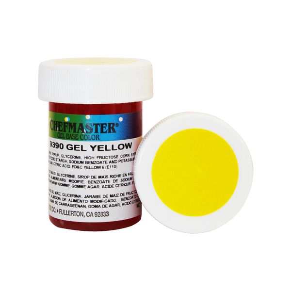 Гель-фарба Base Color Chefmaster Yellow, 28гр 9390 фото