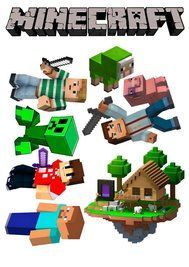 Вафельная картинка Minecraft №4 20x30см 027027/pr394 фото