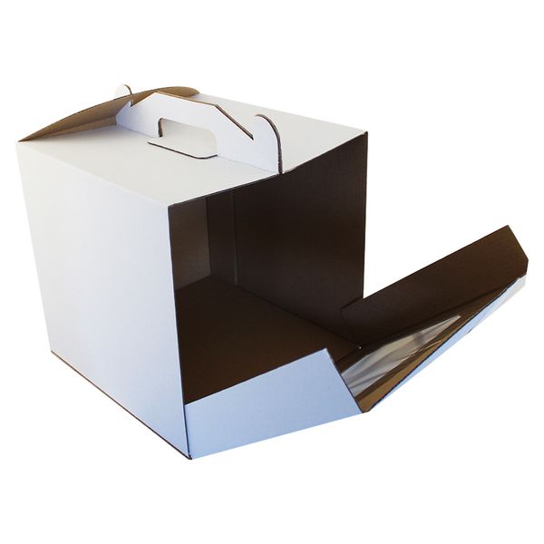 Коробка для торта Белая 25х25х25см (5шт) lp101 фото