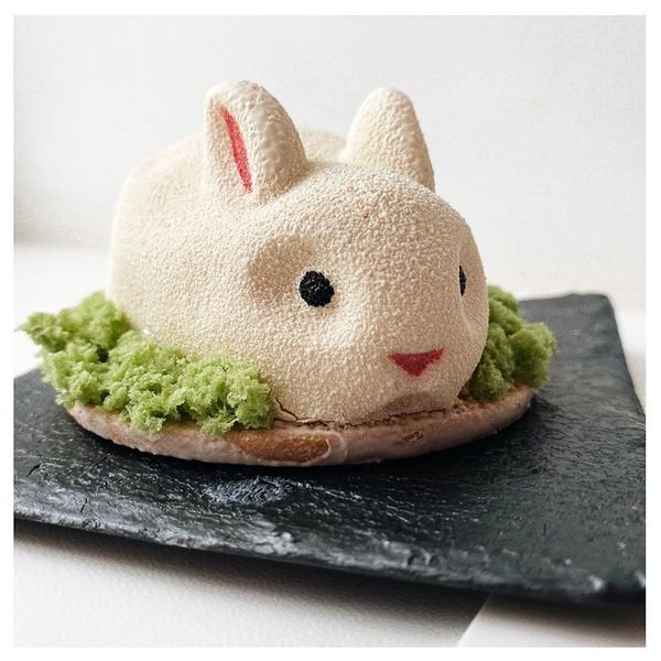 Силиконовая форма для евро-десертов 3D Кролики 2994 фото
