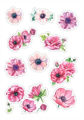 Вафельна картинка Рожеві весняні квіти №2 20x30см 027027/pr340 фото