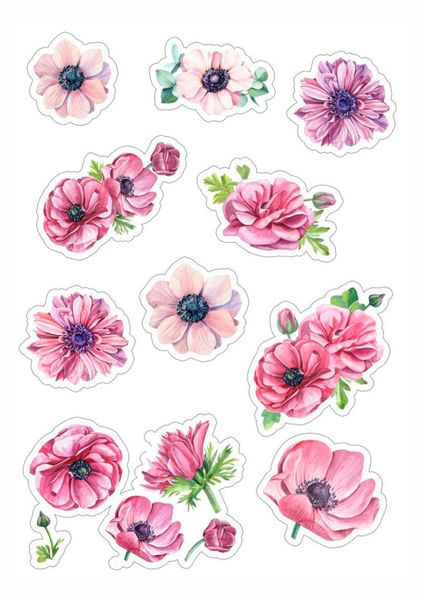 Вафельная картинка Розовые весенние цветы №2 20x30см 027027/pr340 фото