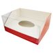 Коробка аквариум для десерта Яйцо красная 24х18х11см (5шт): Сервировка и упаковка