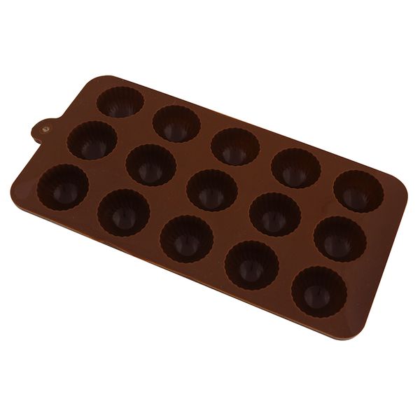 Силіконова форма для шоколаду і карамелі Рифлена Півсфера 15 2062 фото