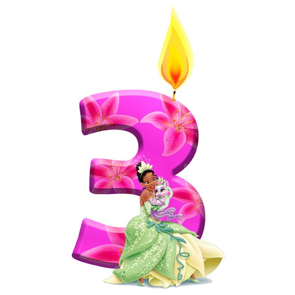 Вафельная картинка Цифра 3 Принцесса Disney 13,5х6,5 wk601 фото