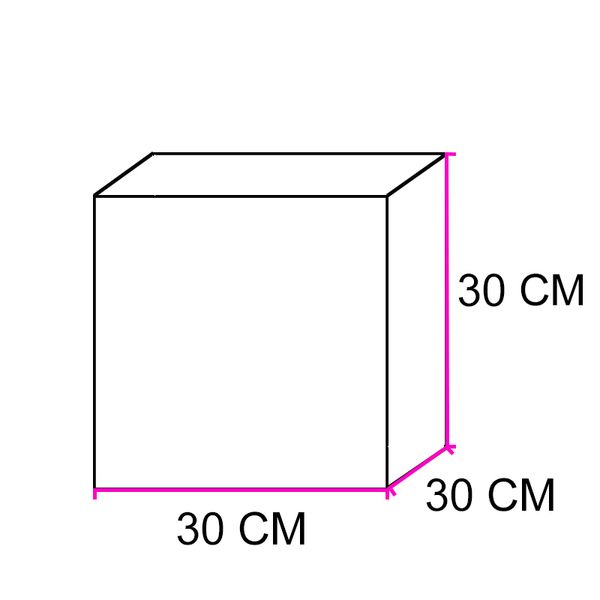Коробка для торта 30х30х30см з принтом (5шт) 601601 фото