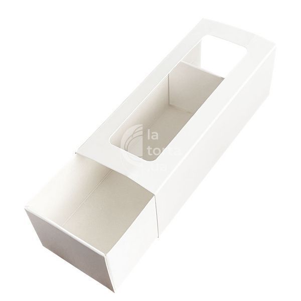 Коробка для макаронс 14х5,5х4,5см с окном (5шт) 893 фото