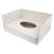 Коробка аквариум для десерта Яйцо белая 24х18х11см (5шт): Сервировка и упаковка
