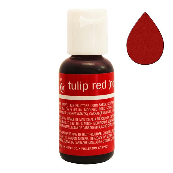 Гелевий барвник Chefmaster Liqua-Gel Tulip Red 5138 фото