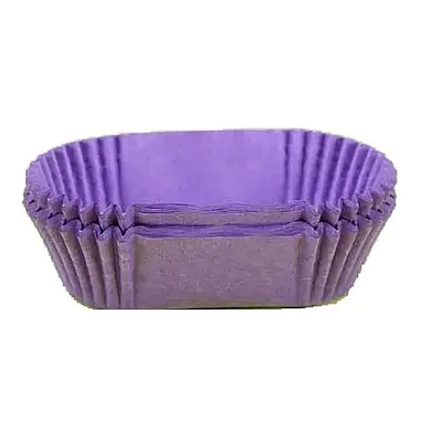 Бумажная форма для эклеров овальная фиолетовая, 50шт 4540 фото