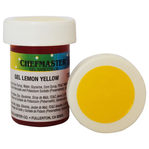 Гель-фарба Base Color Chefmaster Lemon Yellow, 28гр 7390 фото