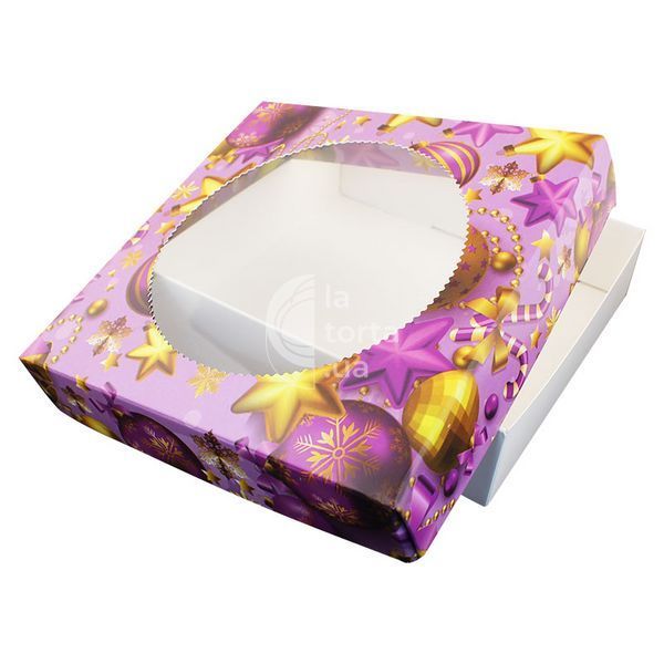 Коробка для пряников 15х15см Новогодние игрушки (5шт) lp26::7 фото
