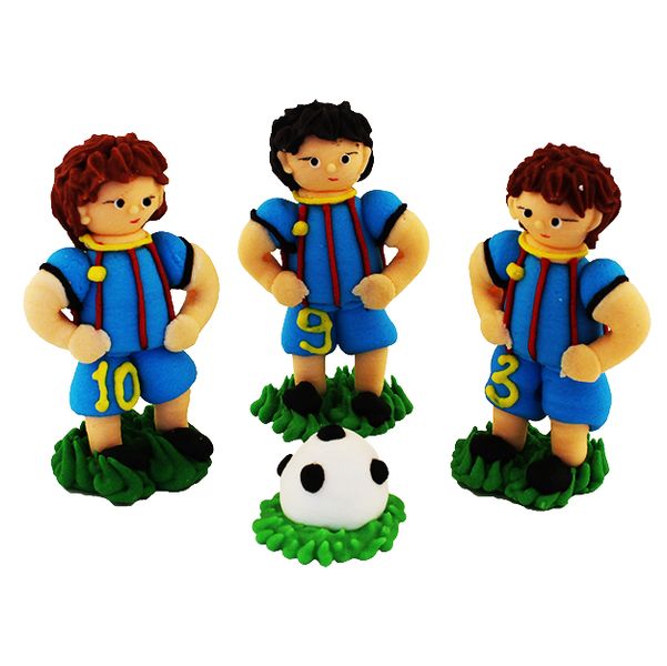 Набор сахарных фигурок Футболисты в синей форме 30934::2 фото