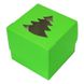 Коробка для капкейків 1шт Зелена з ялинкою (5 штук): Сервірування та пакування