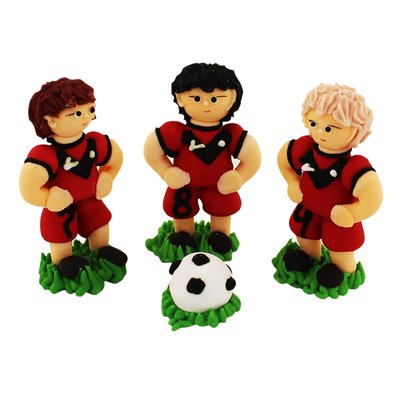 Набор сахарных фигурок Футболисты в красной форме 30934::3 фото