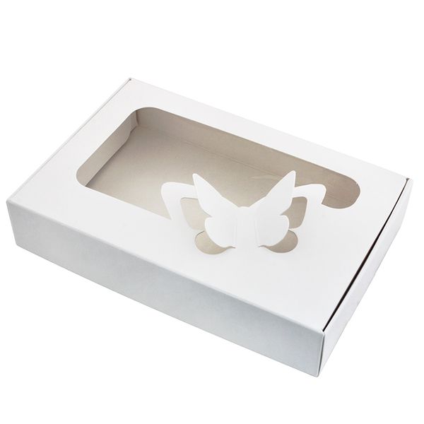 Коробка для пряників 10х15см з вікном Метелик (біла) (5шт) 1143::2 фото