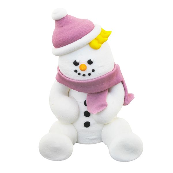 Сахарная фигурка Снеговик в шапке 30617 фото