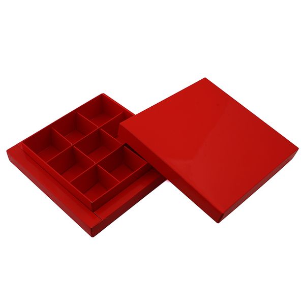 Коробка для цукерок 16х16см Червона (5шт) 463 фото
