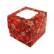 Коробка для капкейків 1шт Новорічна червона зі сніжинками (5шт): Сервірування та пакування