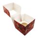 Коробка для капкейків 1шт Новорічна червона зі сніжинками (5шт): Сервірування та пакування