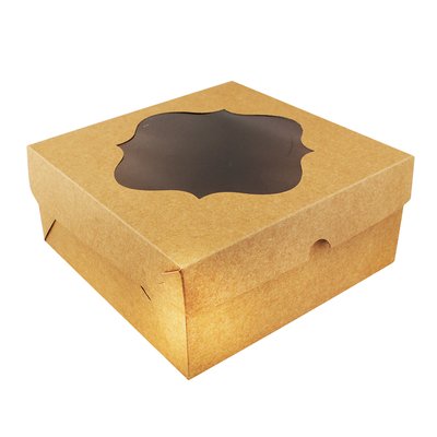 Коробка для Бенто-торта 20х20х9см Крафт (5шт) lp98::1 фото