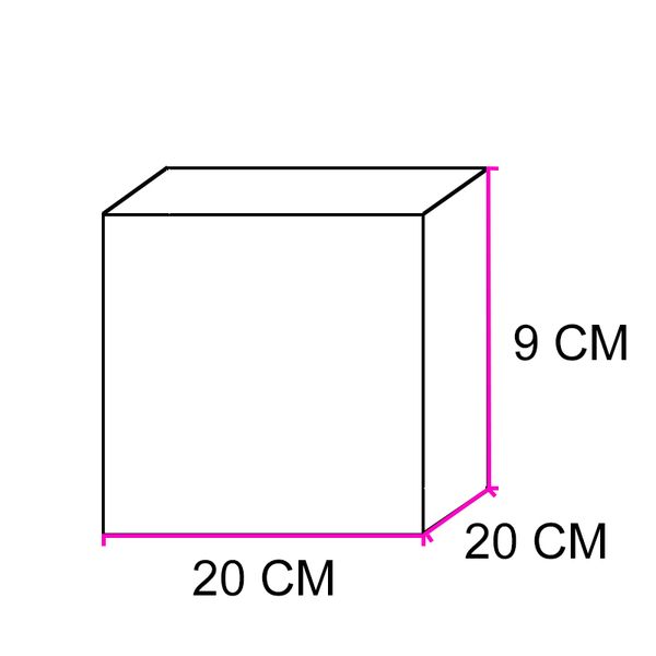 Коробка для Бенто-торта 20х20х9см Крафт (5шт) lp98::1 фото