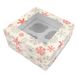 Коробка для капкейков на 4шт с окном Снежинки (5шт): Сервировка и упаковка