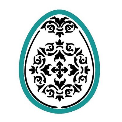 Виїмка + трафарет для пряників Великоднє яйце 2738 Т070-2738 фото