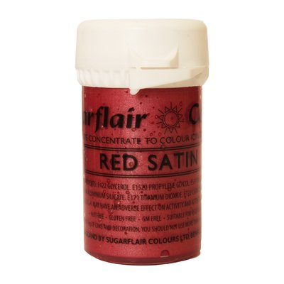 Перламутровий гелевий барвник Sugarflair Червоний атлас (Red satin) А705 фото
