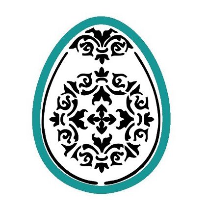 Виїмка + трафарет для пряників Великоднє яйце 2738 Т070-2738 фото