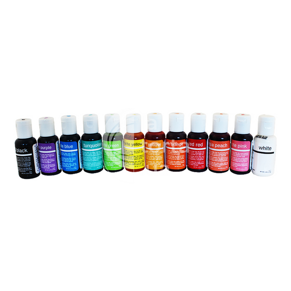 Набір барвників Chefmaster Liqua-Gel set B 12 штук 13437 фото