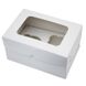 Коробка для капкейків 2шт Біла з вікном (5шт): Сервірування та пакування