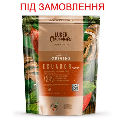 Шоколад екстра черный ECUADOR 72%, 2,5кг 1002356 фото