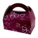 Коробка сундучок 17х12х8см Фиолетовые сердца (5шт): Сервировка и упаковка