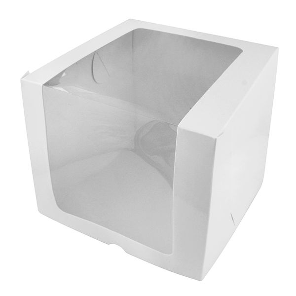 Коробка для мусового торта біла 20х20х20см (5шт) lp84 фото